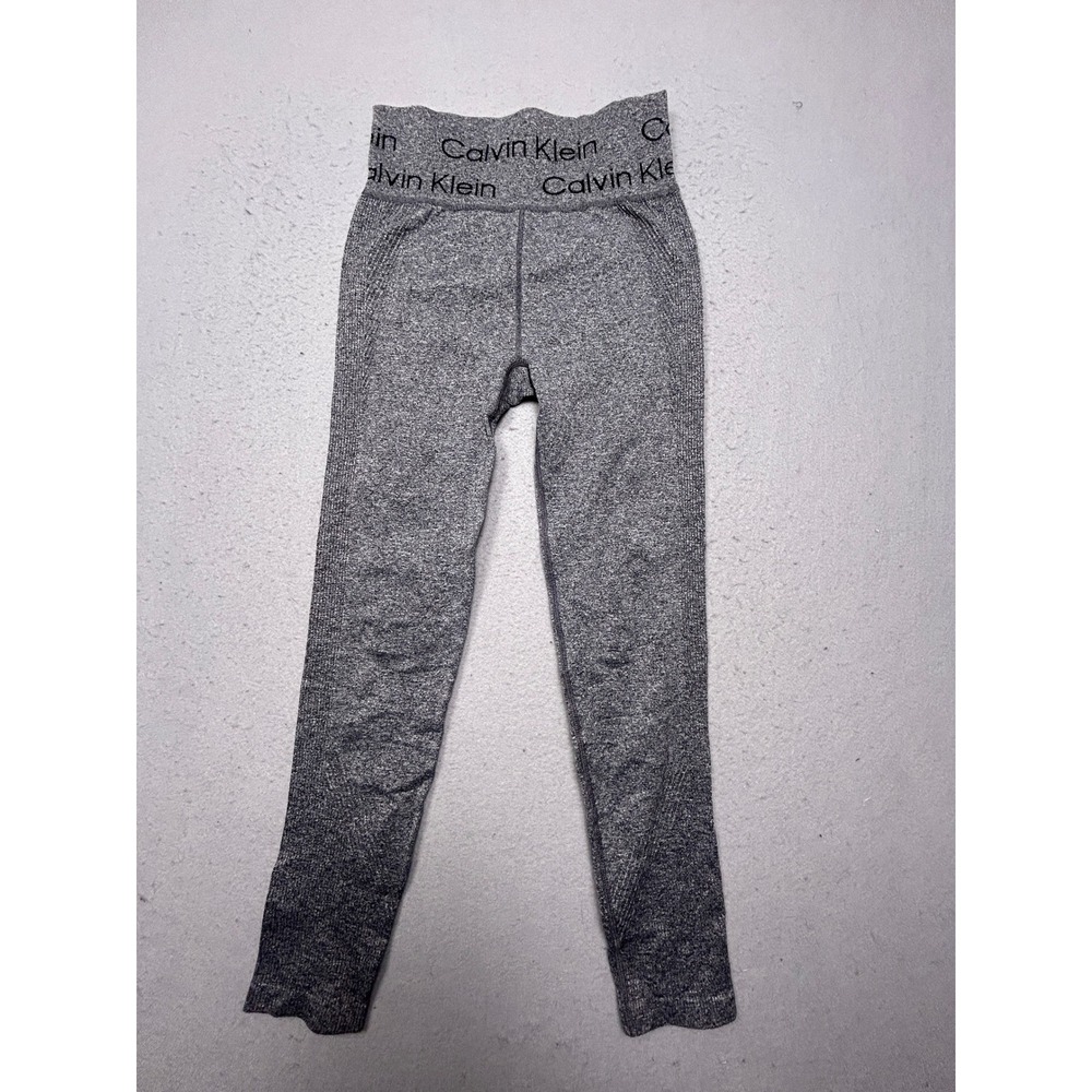 Calvin Klein Performance Leggings Marl Knit Grey XS Womens